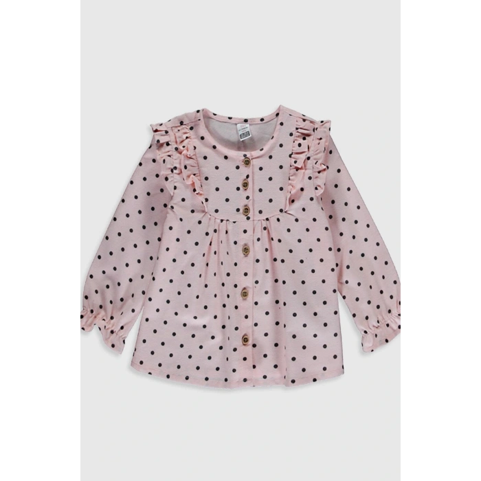 Kız Bebek Pembe Baskılı Lt4 Gömlek