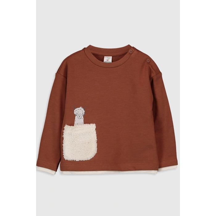 Erkek Bebek Kızıl Kahverengi H8F Sweatshirt