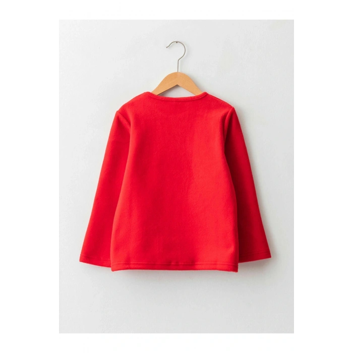 Bisiklet Yaka Baskılı Uzun Kollu Erkek Çocuk Sweatshirt