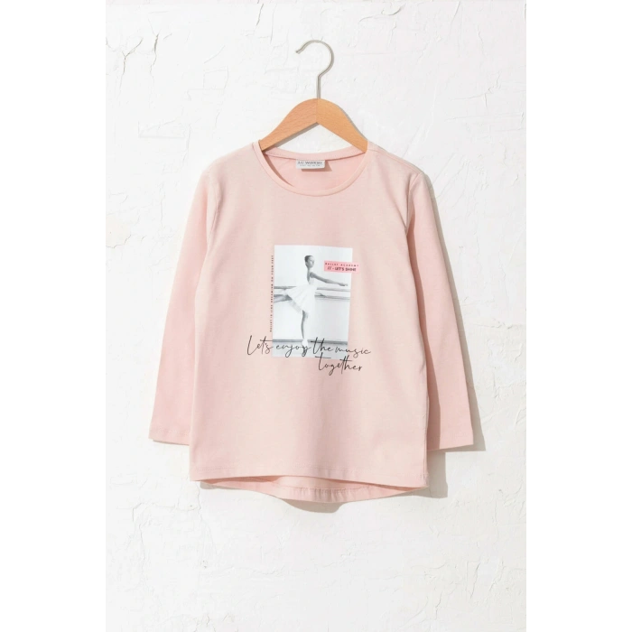 Kız Çocuk Mat Pembe G2J T-Shirt