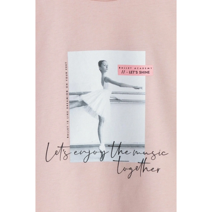 Kız Çocuk Mat Pembe G2J T-Shirt