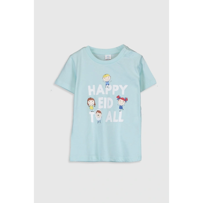 Erkek Bebek Uçuk Su Mavisi Fs0 Tişört