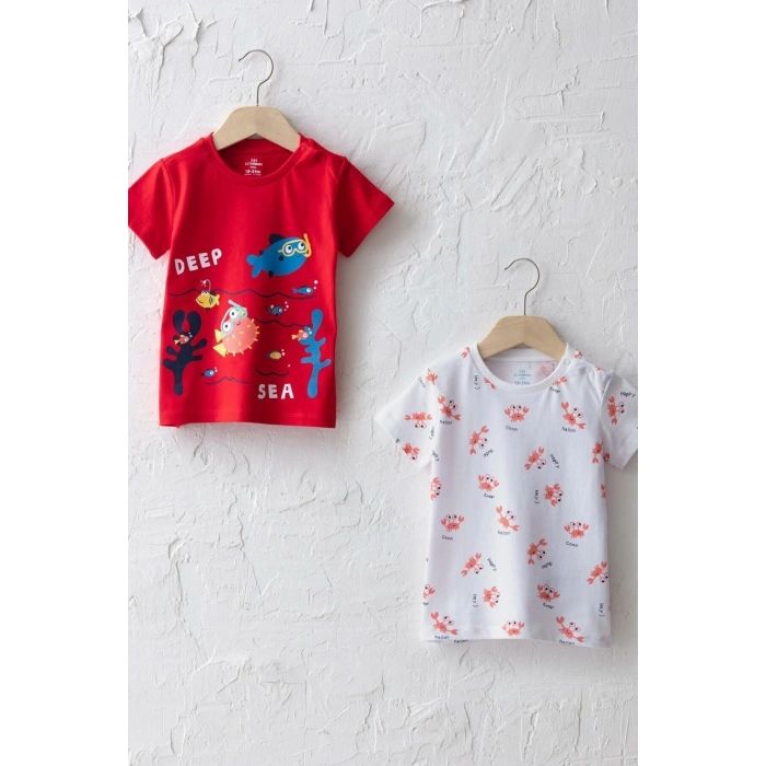 Erkek Bebek Kırmızı Kyv T-Shirt