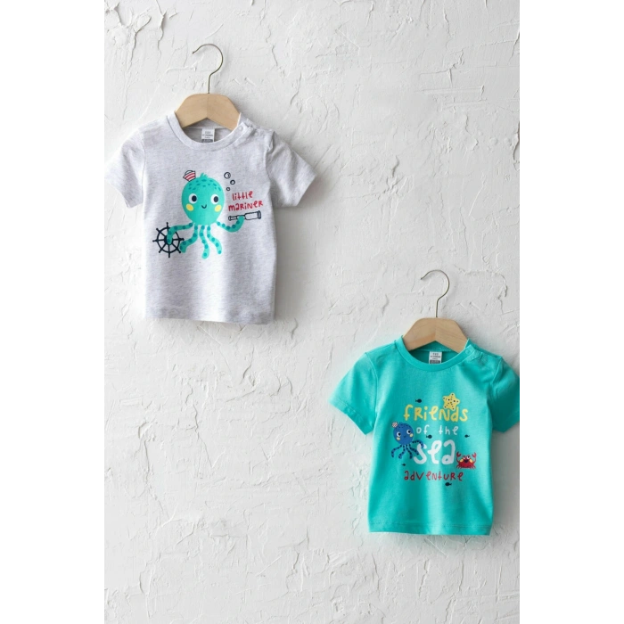 Erkek Bebek Kar Melanj 847 T-Shirt