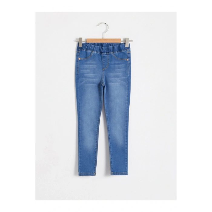 Kız Çocuk Mavi Düz Jean
