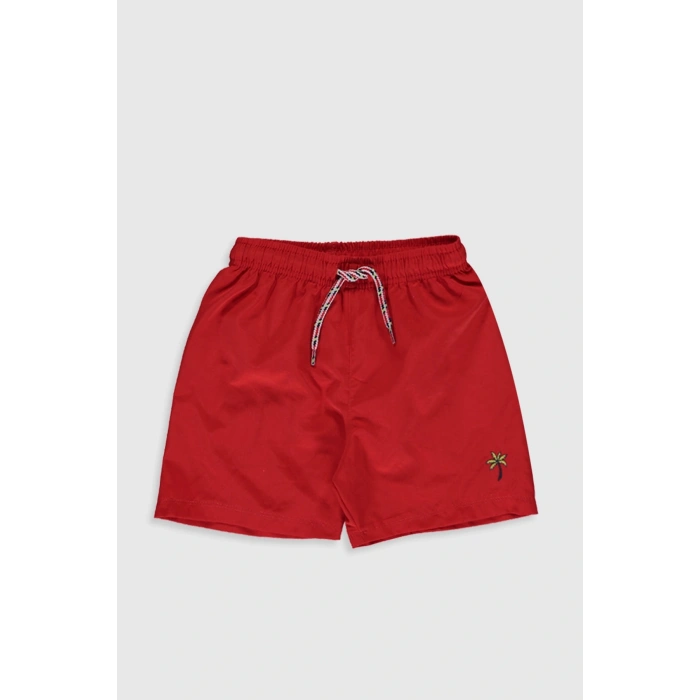 Erkek Çocuk Canlı Kırmızı Gzx Deniz Şortu
