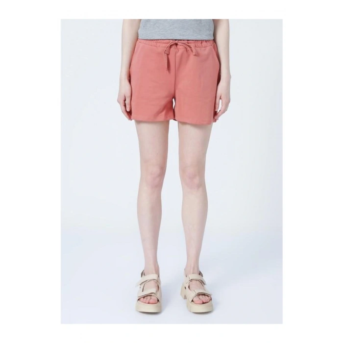 22y0655k1 Lastikli Rahat Kalıp Düz Pembe Kadın Şort