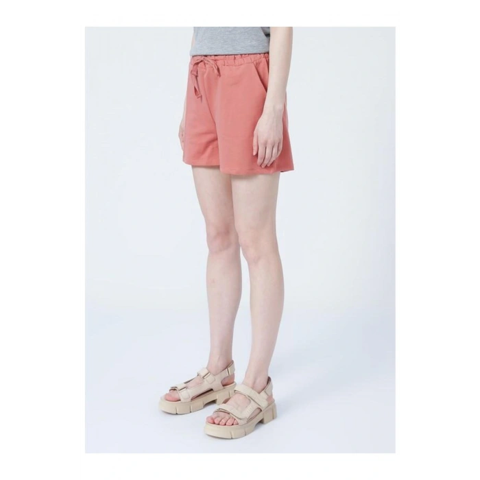 22y0655k1 Lastikli Rahat Kalıp Düz Pembe Kadın Şort