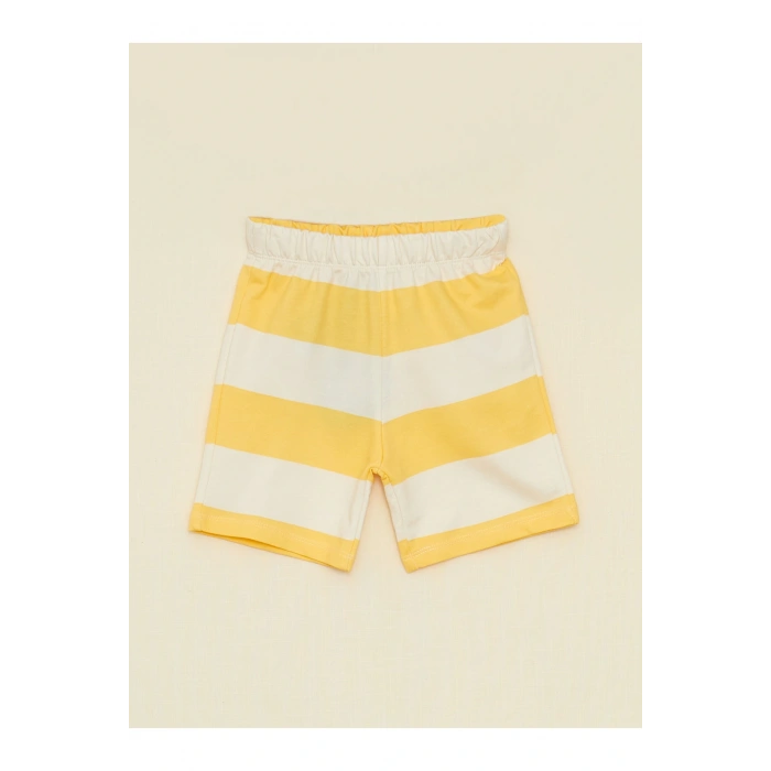 Beli Lastikli Pamuklu Erkek Bebek Şort