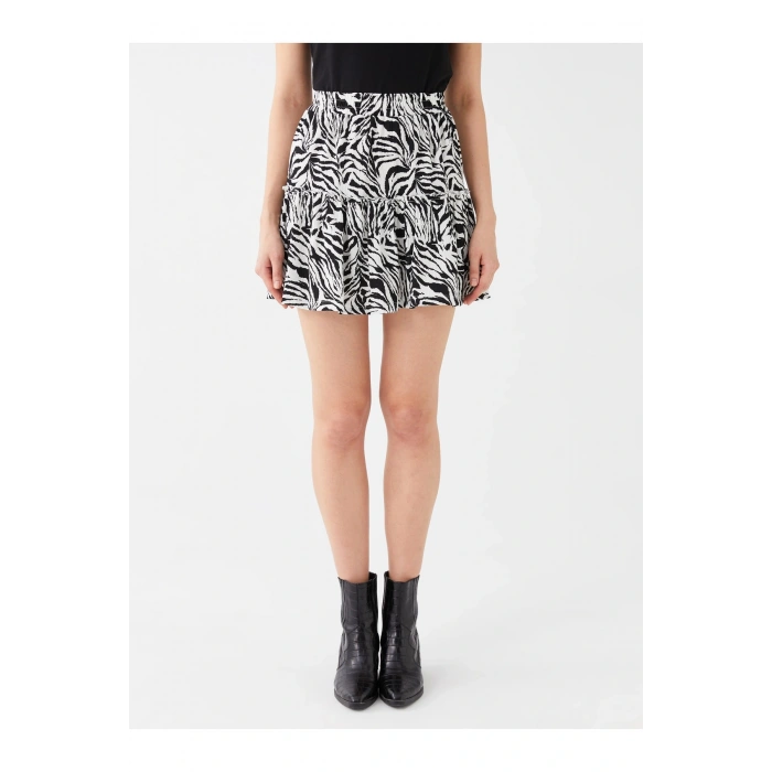 Lcw Casual Beli Lastikli Çiçekli Kadın Şortlu Etek