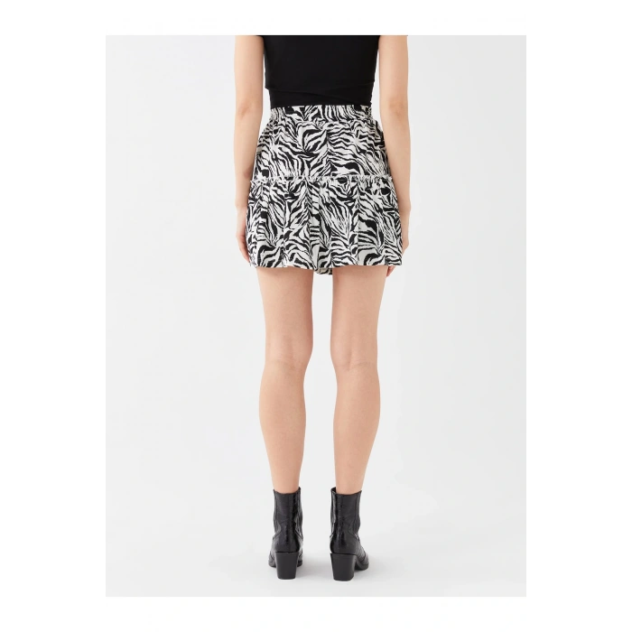 Lcw Casual Beli Lastikli Çiçekli Kadın Şortlu Etek