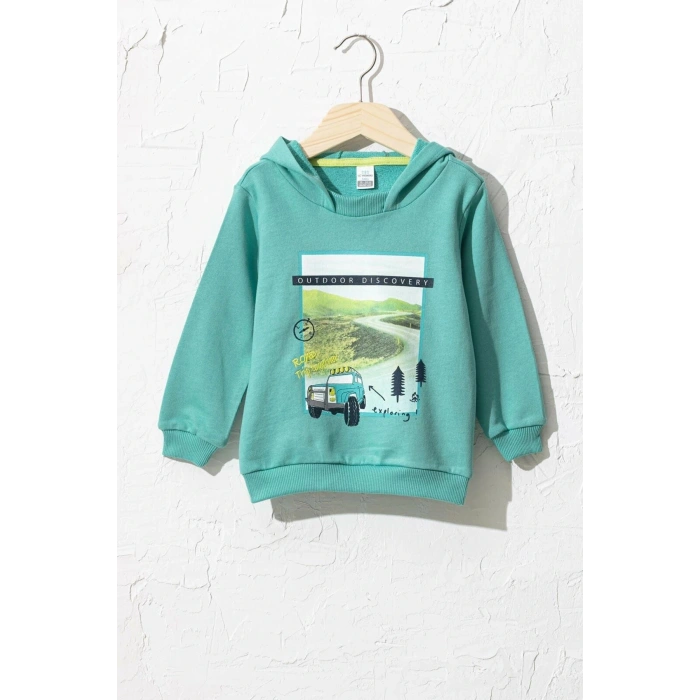 Erkek Bebek Mat Yeşil Ghl Sweatshirt