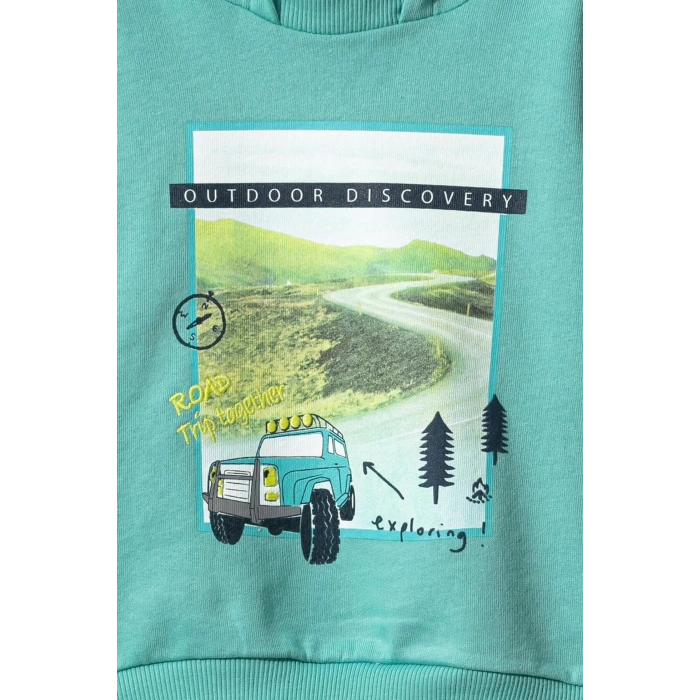 Erkek Bebek Mat Yeşil Ghl Sweatshirt