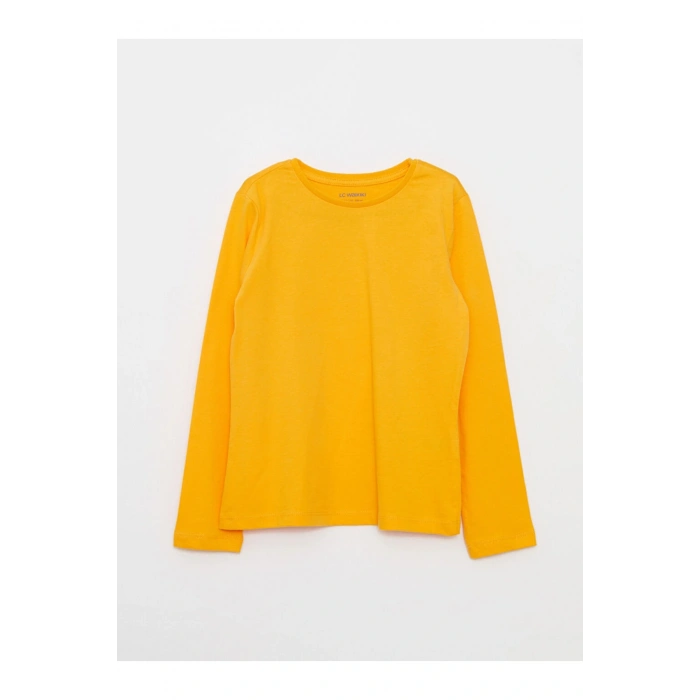 Bisiklet Yaka Basic Uzun Kollu Kız Çocuk Tişört