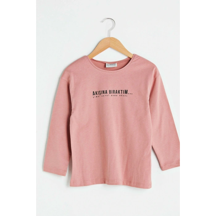 Kız Çocuk Mat Pembe Rfj T-Shirt