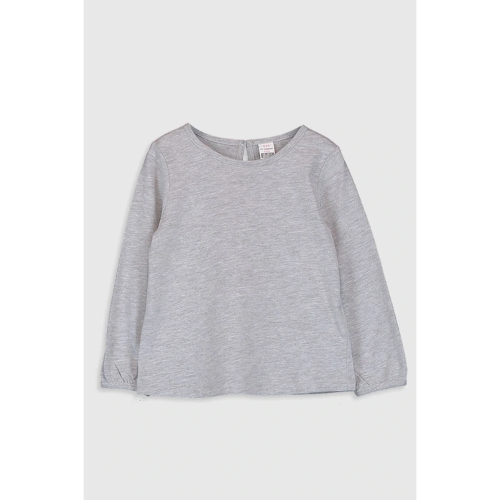 Kız Bebek Gri Melanj Ct3 T-Shirt