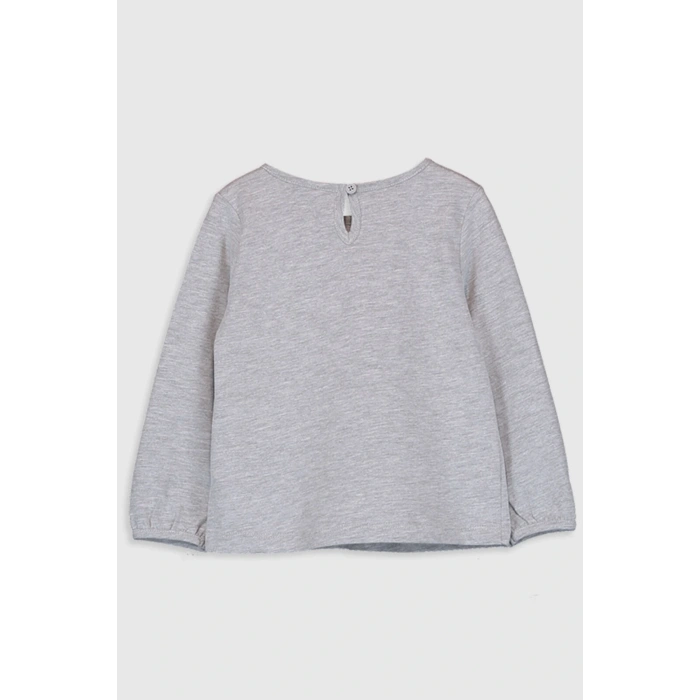 Kız Bebek Gri Melanj Ct3 T-Shirt