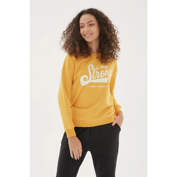 22k0578k1 Kadın Baskılı Sweatshirt