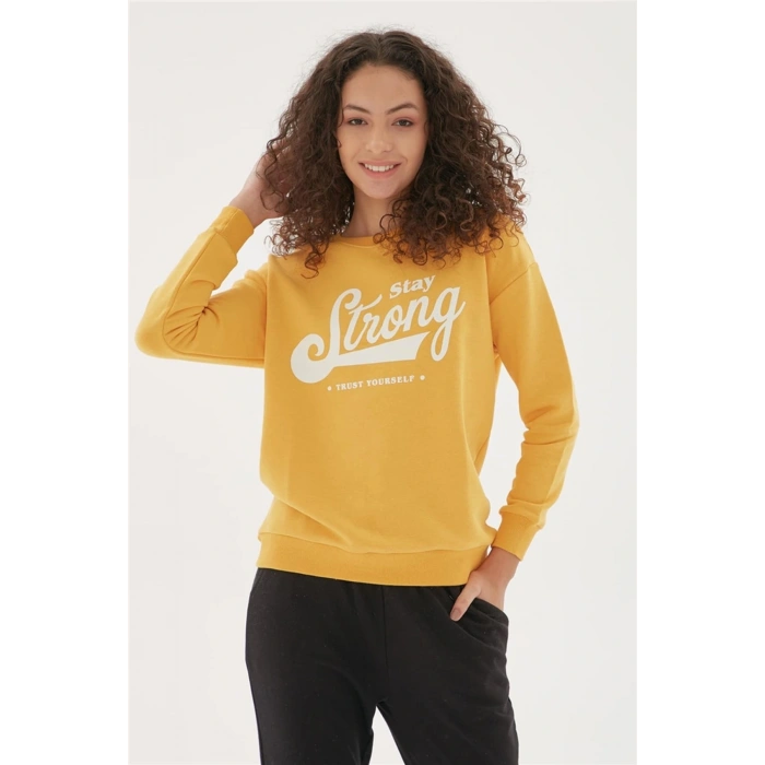 22k0578k1 Kadın Baskılı Sweatshirt