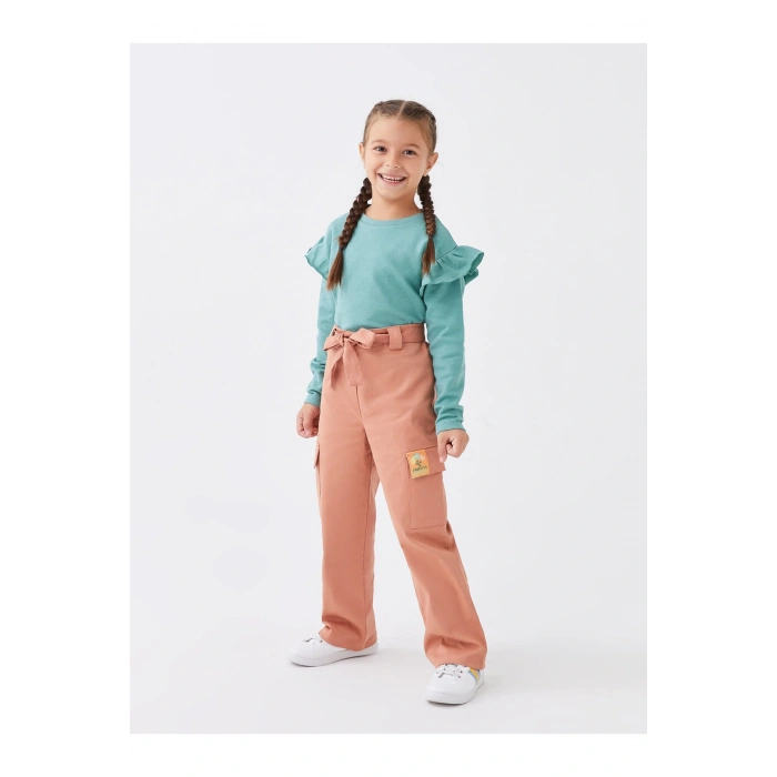 Bisiklet Yaka Basic Uzun Kollu Kız Çocuk Tişört