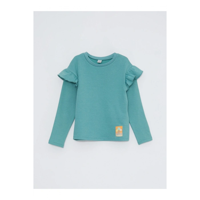 Bisiklet Yaka Basic Uzun Kollu Kız Çocuk Tişört