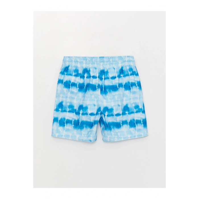 Kısa Boy Desenli Erkek Deniz Şortu