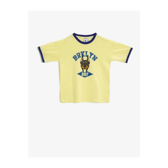 Erkek Çocuk Bisiklet Yaka Kisa Kollu Pamuklu T-Shirt