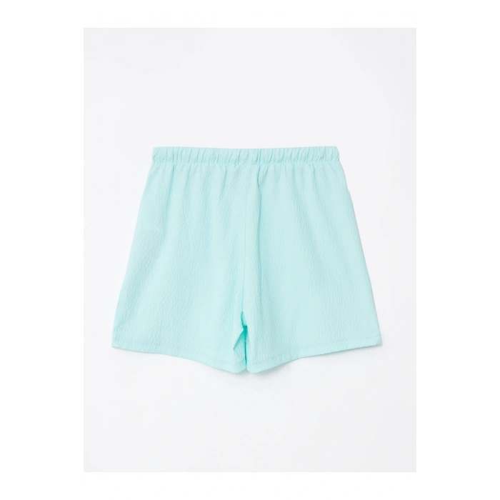 Beli Lastikli Basic Kız Çocuk Şort