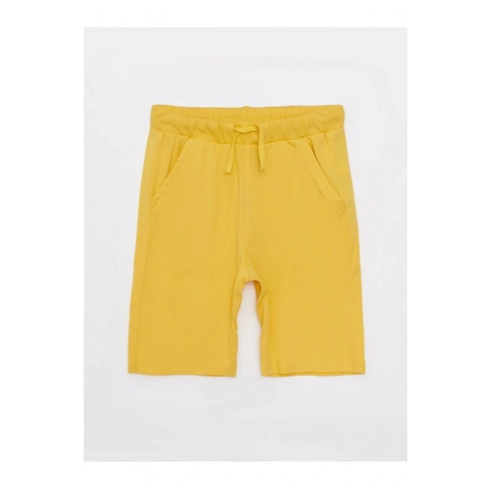 Bisiklet Yaka Baskılı Kısa Kollu Erkek Çocuk Tişört Ve Bermuda