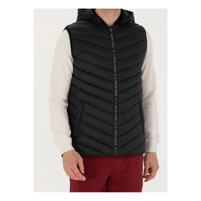 U.S. Polo Assn. Siyah Erkek Yelek JACO23K
