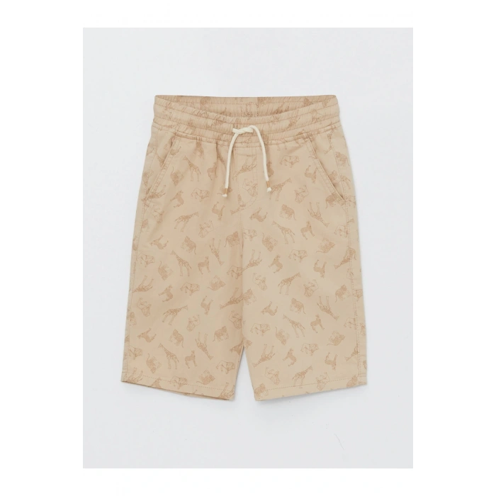 Lcw Kids Beli Lastikli Baskılı Erkek Çocuk Bermuda
