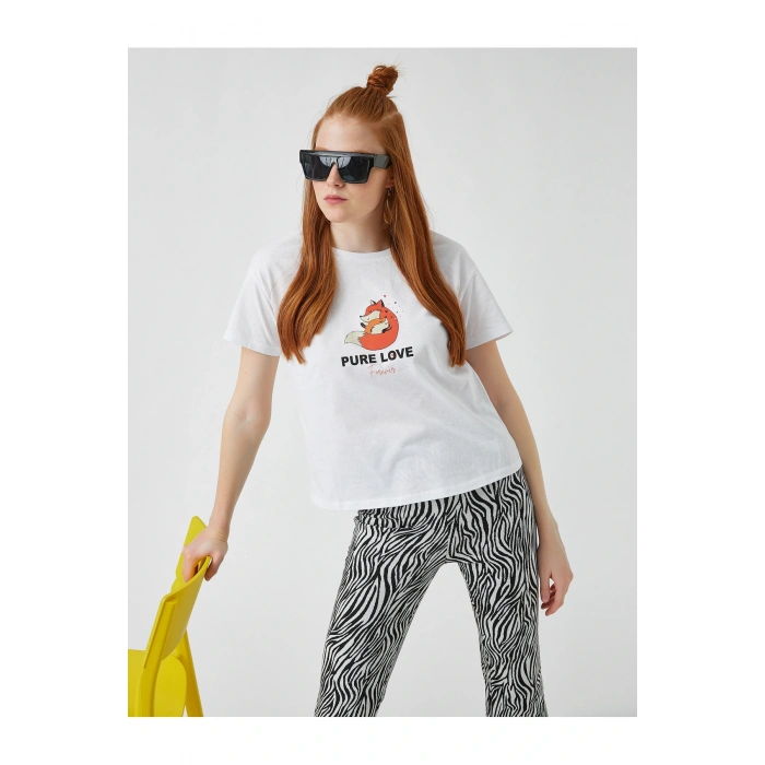 Kadın Ekru Tshırt 2SAL10202IK