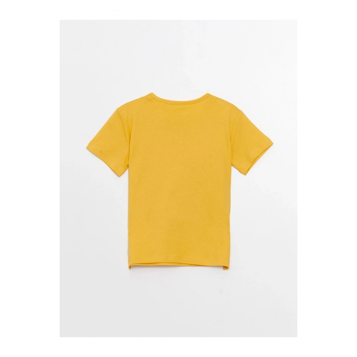 Bisiklet Yaka Kısa Kollu Baskılı Erkek Bebek Tişört