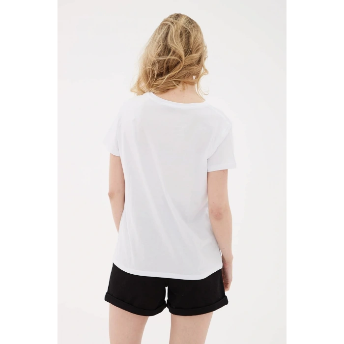 Baskılı T-shirt Beyaz / White