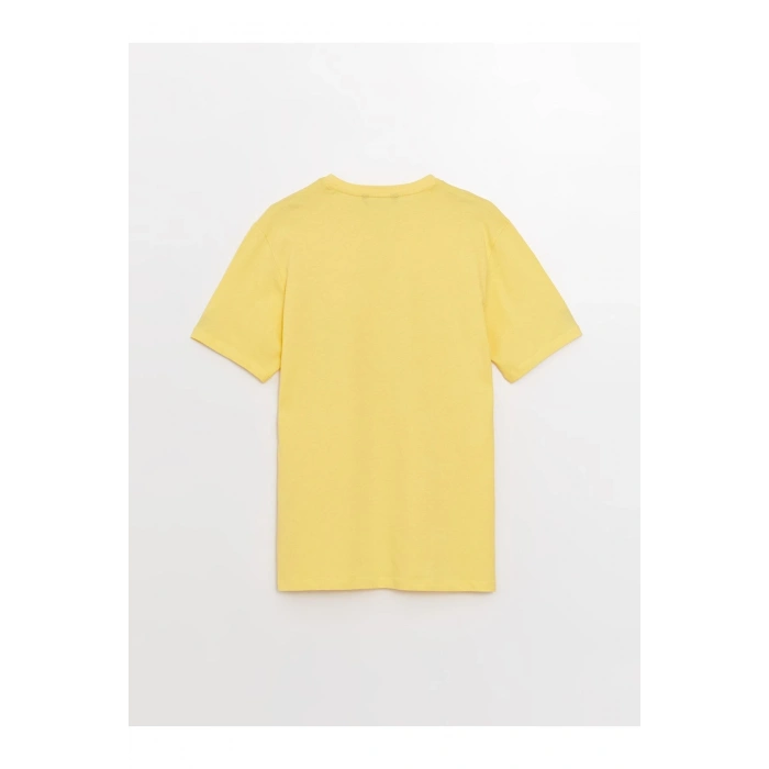 Bisiklet Yaka Kısa Kollu Baskılı Penye Erkek Tişört