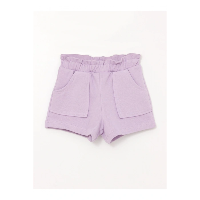 Beli Lastikli Basic Kız Bebek Şort