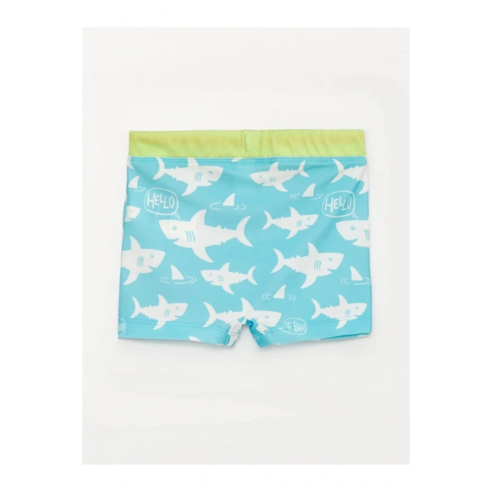 LCW baby Beli Lastikli Baskılı Erkek Bebek Deniz Şortu
