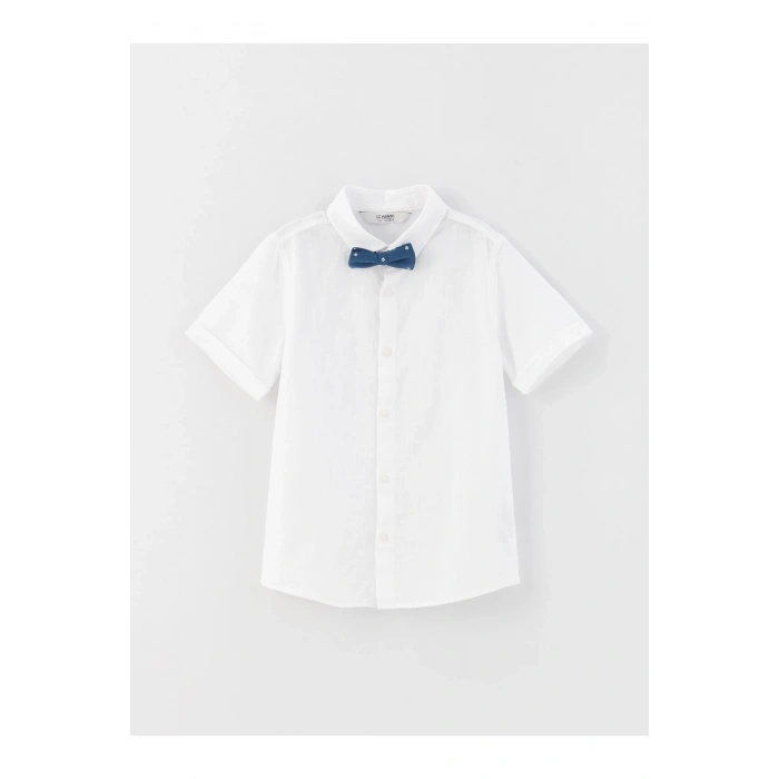 Basic Kısa Kollu Erkek Çocuk Gömlek Ve Papyon