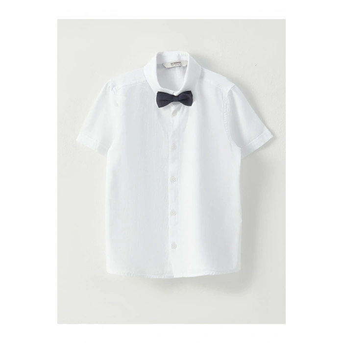 Basic Kısa Kollu Erkek Çocuk Gömlek Ve Papyon