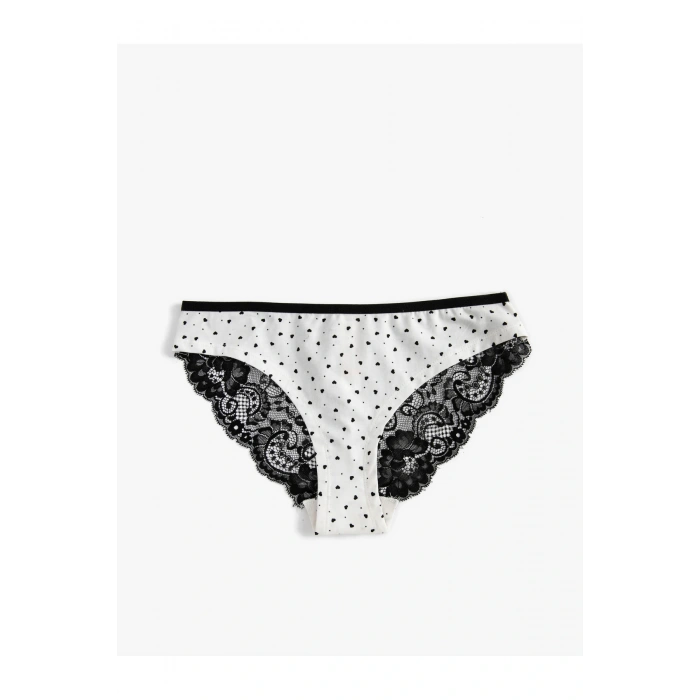 Dantelli Külot Pamuklu Brazilian Baskılı