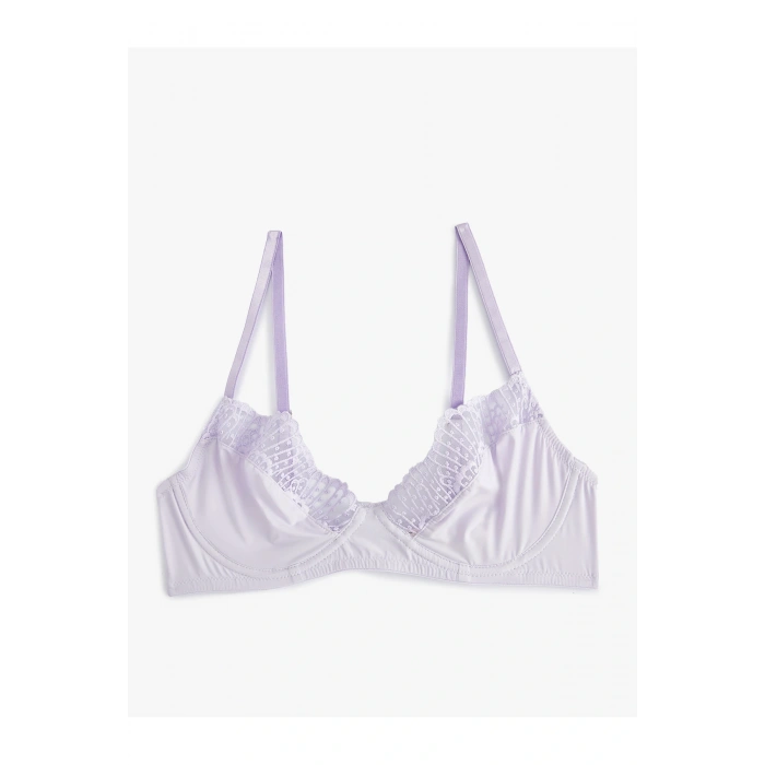 Dantelli Balenli Sütyen Dolgusuz Kapsız