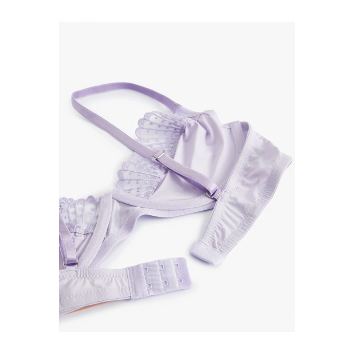 Dantelli Balenli Sütyen Dolgusuz Kapsız