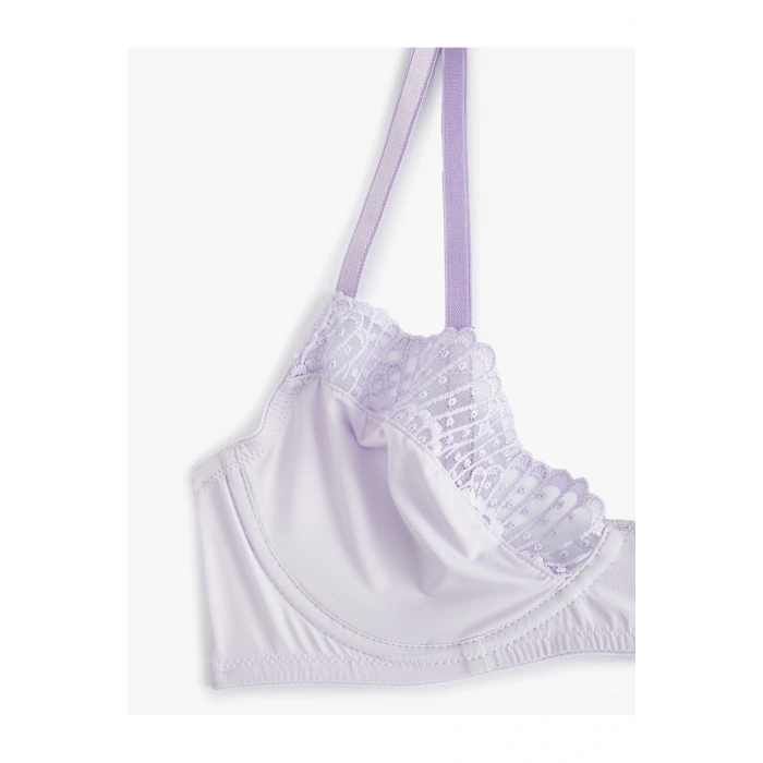 Dantelli Balenli Sütyen Dolgusuz Kapsız