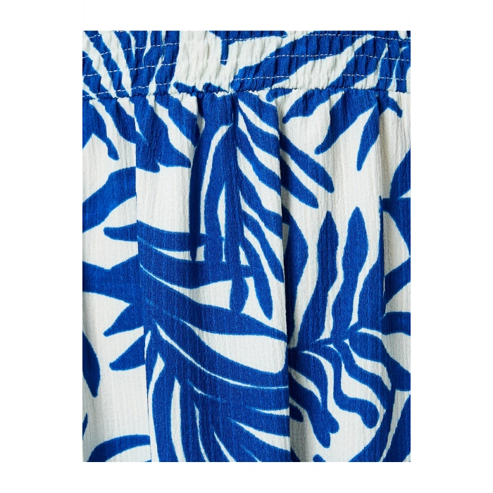 Çiçekli Elbise Midi Boy Askılı Gipe Detaylı Rahat Kalıp Bürümcük