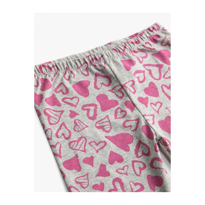 Kapri Tayt Kalp Baskılı