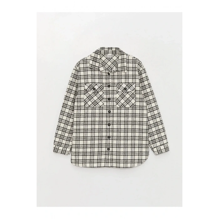 LCW Kids Ekose Uzun Kollu Kız Çocuk Gömlek