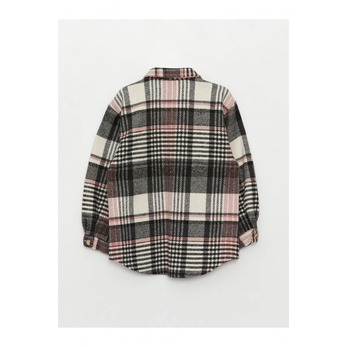 Ekose Uzun Kollu Kız Çocuk Gömlek Ceket