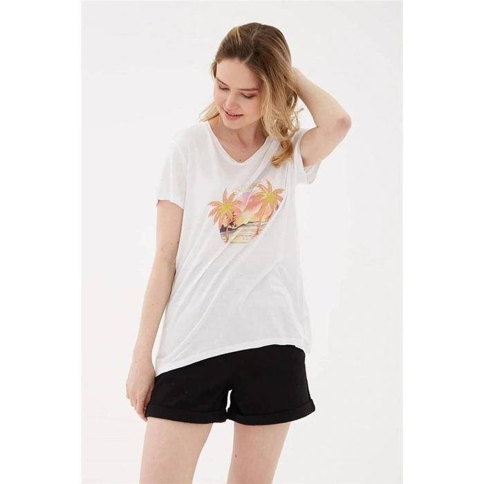 Baskılı T-shirt 23y-tst0448k1