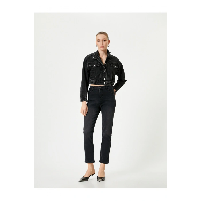 Kadın Jean Pantolon Siyah 4sal40318md