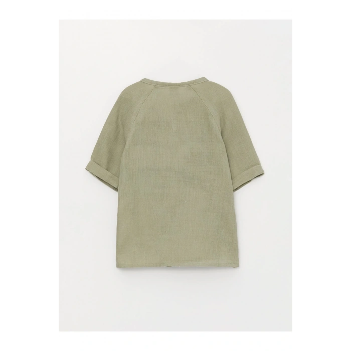 Hakim Yaka Kısa Kollu Erkek Bebek Gömlek